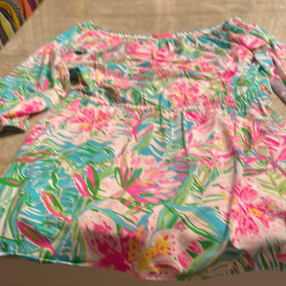 Lilly Pulitzer off the shoulder skirt
